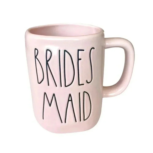 Rae Dunn Accessories - NEW - Rae Dunn - BRIDESMAID - Cute PINK Coffee Mug/Cup